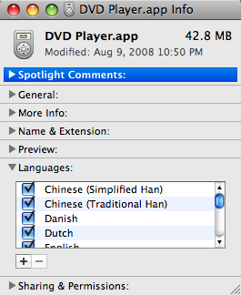 DVD Player.app Info Window