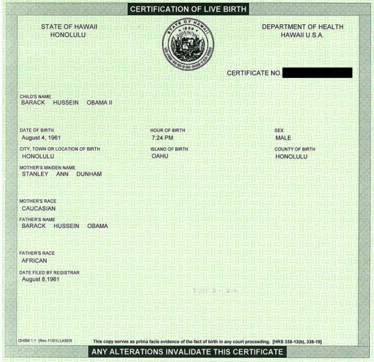 Is This a Legitimate Copy of Obama’s Birth Certificate?
