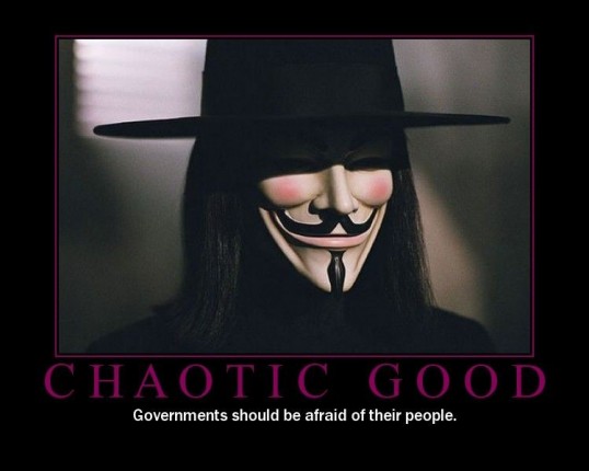 Chaotic Good: Governments Should Be Afraid of Their People.